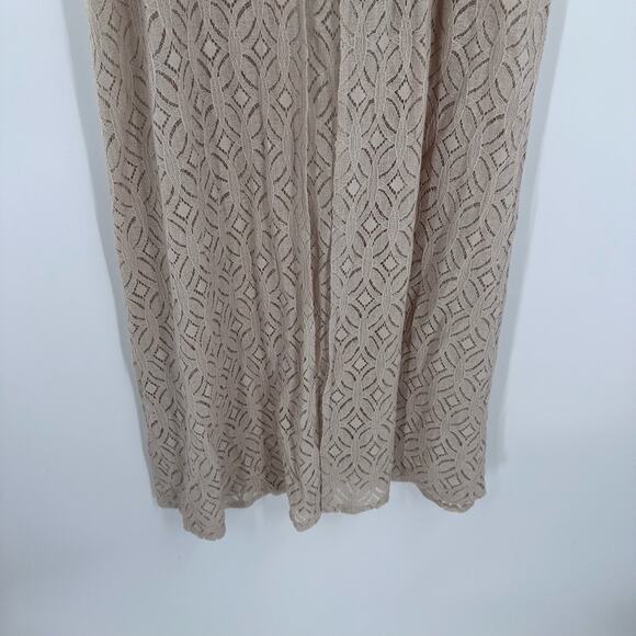 Valentina Naldi Duster Womens One Size Tan Linen Cover Up Sleeveless Tie Front - Picture 4 of 11